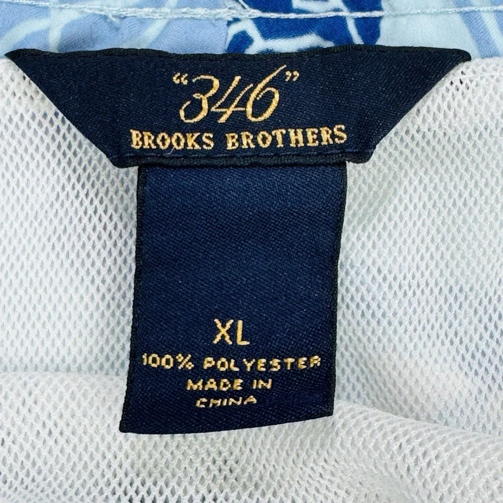 Brooks Brothers‎ 346 Swim Shorts Men Blue Fish Trunks 5